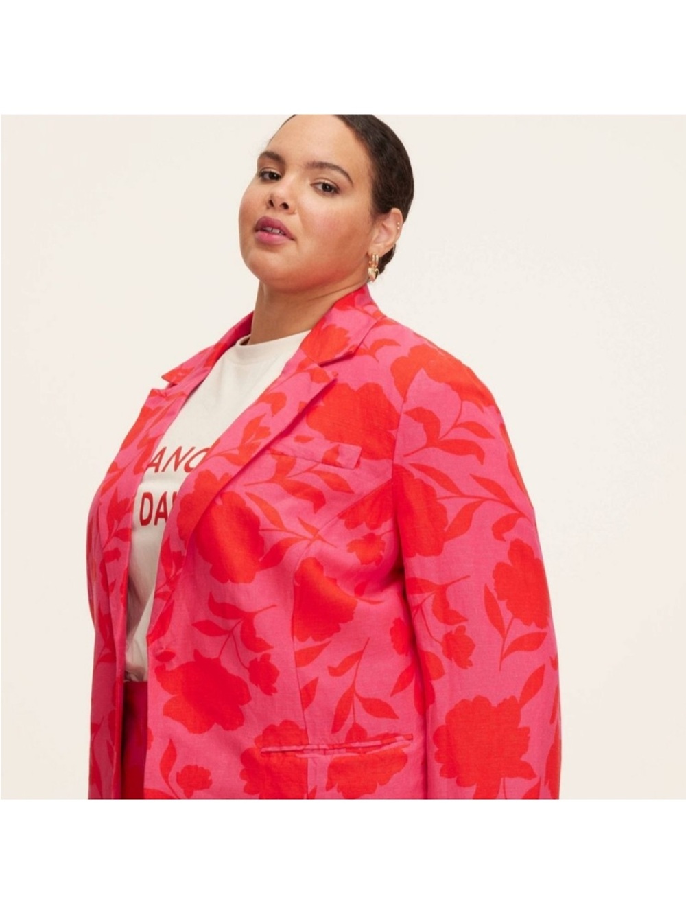 Women's 2X Classic Rose Blazer Kate Spade New York Target Collaboration Red Pink - Picture 4 of 10